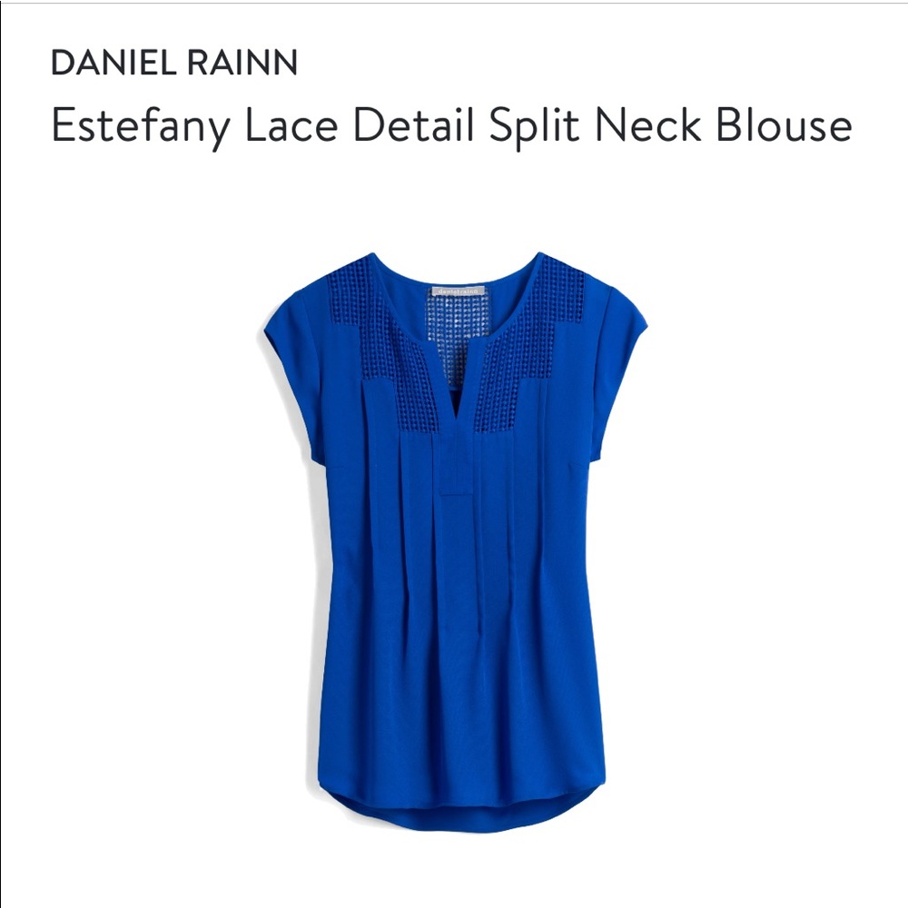 Daniel Rainn blue cap sleeve blouse (Stitch Fix)
